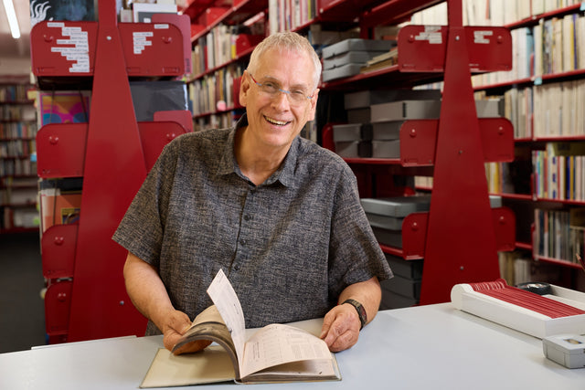 Curator and executive director Rob Saunders founded Letterform Archive in 2015 with typography, calligraphy, lettering, and graphic design artifacts that he’d been collecting for 40 years.