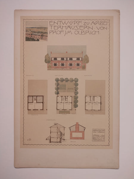 Joseph M. Olbrich - Individual Plates -  From Architektur von Olbrich, Serie III, 1901-14 (Ephemera)