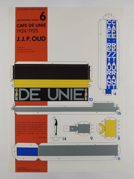 J.J.P. Oud Architectural Model 6 - Cafe De Unie 1924/1925 (Cut & Assemble) (Ephemera)