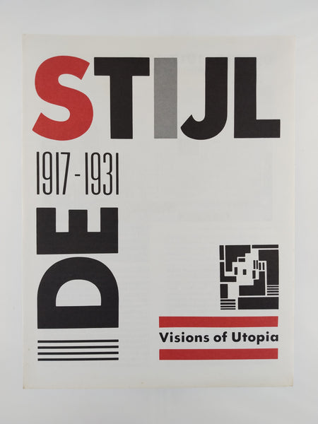 De Stijl: 1917-1931 - Visions Of Utopia (Exhibition Flyer) (Ephemera)