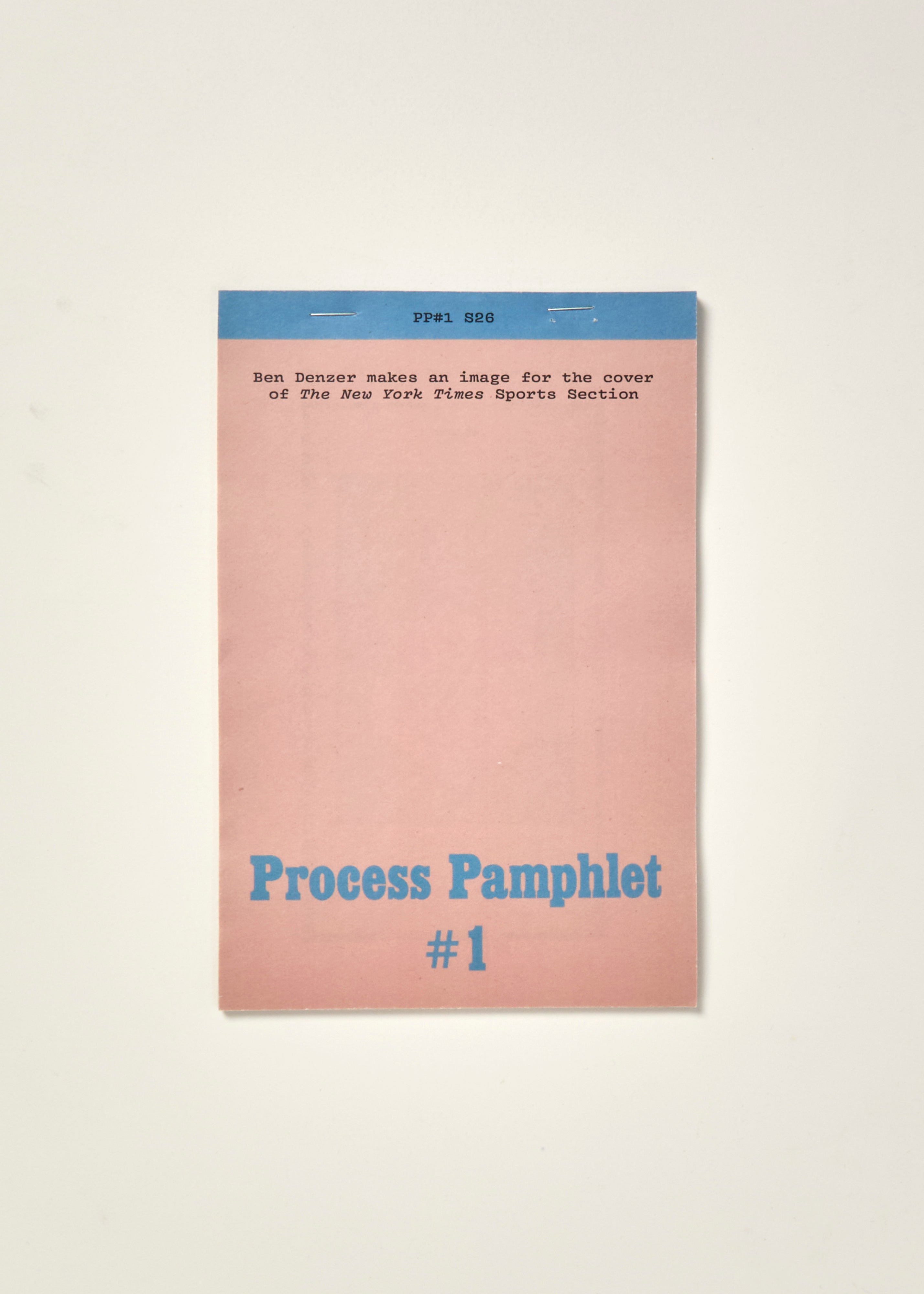 Process Pamphlet: #1: Ben Denzer makes an image for the cover of