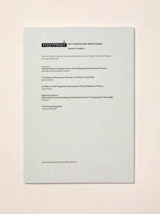 Architecture & Landscape Footprint 37 Architectural Theories, Their Performance, Quality and Effect