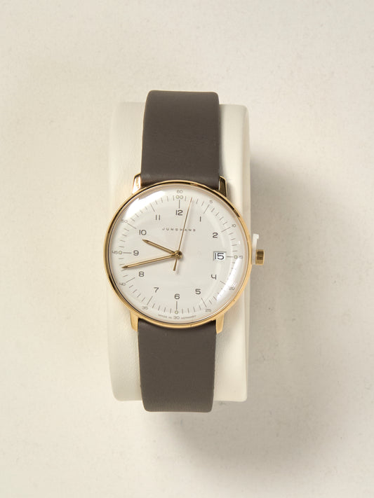 Max Bill Watch: Gold Womens Dial (Date)