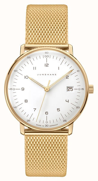 Max Bill Watch: Gold Band Women's Dial (Date)