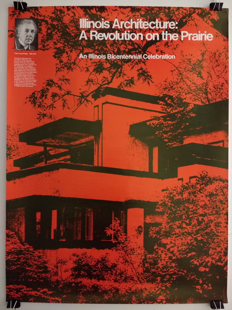 Frank Lloyd Wright - Illinois Architecture - A Revolutionn On The Prairie (Poster)