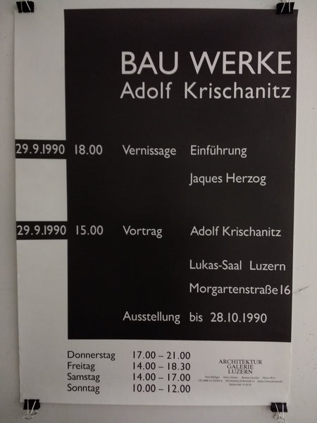 Adolf Krischanitz - Bau Werke (Poster)