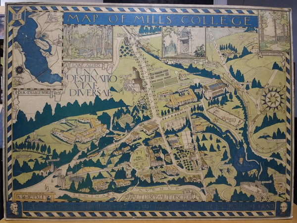 Paul Anton Schmitt - Map Of Mills College (circa 1916-1936) (Poster)
