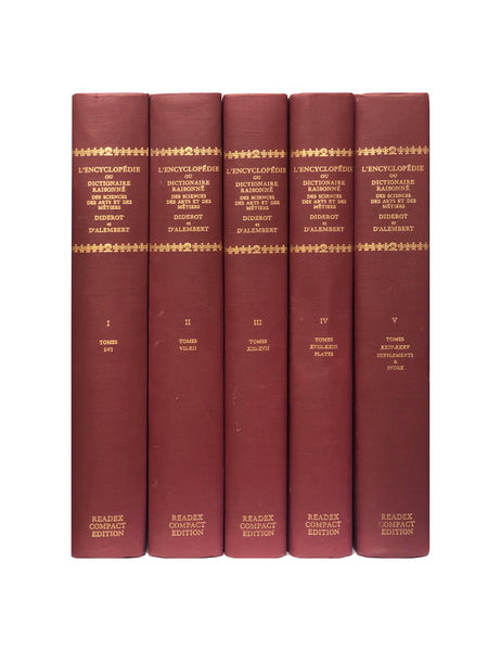 L'Encyclopedie ou Dictionaire Raisonne, des Sciences des Arts et des Metiers, Diderot et D'Alembert (Compact Edition)
