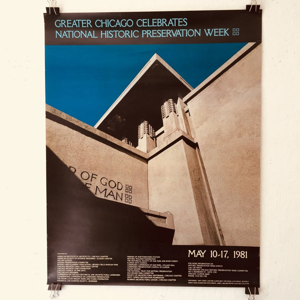 Frank Lloyd Wright - Unity Temple (Poster)